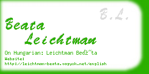 beata leichtman business card